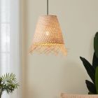 Rattan pendler lampe brun, Wilco