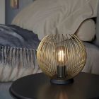 Guld industri bordlampe aluminium, Keimpe, med brytare