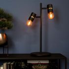 Sort bordlampe aluminium, Jelger, med brytare