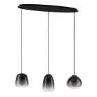 Sort design pendler lampe glas, Yolanda