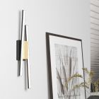 Sort modern væglampe aluminium, Leintje, 6,3W, 3000K LED