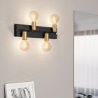 Sort væglampe aluminium, Jelka