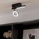 Sort modern loftspot aluminium, Madelinde, 3,2W, 3000K LED