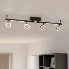 Sort modern loftspot aluminium, Madelinde, 3,2W, 3000K LED