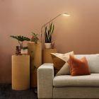 Modern læselampe gulv messing, Salvador, 5W, 3000K LED, med brytare