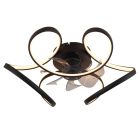 Sort design loftventilator plast, Joske, 40W, varm til kold hvid justerbar LED, med fjärrkontroll