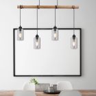 Rustik pendler lampe træ, Mariya