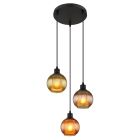 Multi-Farvet retro pendler lampe glas, Zoubida