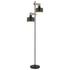 Sort modern gulv lampe metal, Riemmer, med brytare