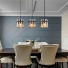 Sort design pendler lampe glas, Genelva