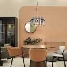 Sort design pendler lampe glas, Genelva