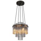 Sort design pendler lampe glas, Genelva