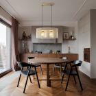 Hvid design pendler lampe glas, Genelva