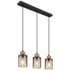 Sort modern pendler lampe glas, Resa