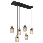 Sort modern pendler lampe glas, Resa