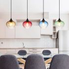 Multi-Farvet design pendel lampe spisebord glas, Herm