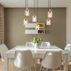 Sort industri pendler lampe glas, Abelon