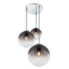 Krom design pendler lampe glas, Novia
