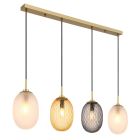 Multi-Farvet retro pendler lampe glas, Dilata