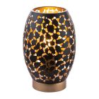 Sort modern bordlampe metal, Bilboa