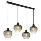 Sort design pendler lampe glas, Tilda