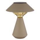 Brun modern solcelle bordlampe udendørs plast, Nasr, 0,06W, 3000K LED, IP44, med brytare