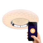 Hvid modern smart loftlampe metal, Aldin, 30W, varm til kold hvid justerbar LED