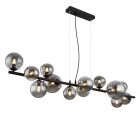 Sort design pendel lampe spisebord glas, Melinda