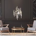 Krom design væglampe aluminium, Lanah