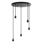 Aluminium pendler lampe uden skærm sort, Rika