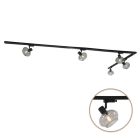 3M 1-faset skinnesystem sort med L-connector + 5 Skip skinnespots