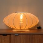Beige bordlampe modern, Corina, med brytare