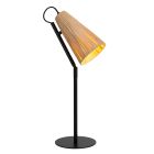 Rattan bordlampe brun, Bensen, med brytare