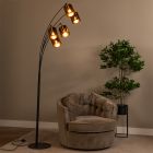 Rustfarvet gulv lampe modern, Rankos, med brytare