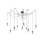 Sort pendler lampe modern, Fix