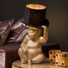 Guld bordlampe retro, Extravaganza Gust, med brytare