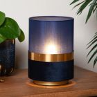 Blå bordlampe retro, Tusse, med brytare