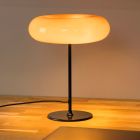 Orange bordlampe retro, Sentino, med brytare