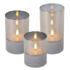 3 batteridrevne stearinlyslamper Velas
