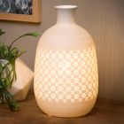 Hvid bordlampe retro, Tiesse, med brytare