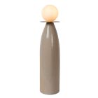 Keramik bordlampe grå, Figaro, med brytare