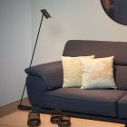 Antracit gulv lampe modern, Hester, med brytare