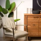 Krom læselampe gulv modern, Anselmo, 9W, 3000K LED