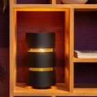 Sort bordlampe modern, Rosas, med brytare