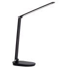 Sort skrivebordslampe modern, Aldwin, 8W, varm til kold hvid justerbar LED, med beröringsdimmer