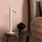 Hvid genopladelig bordlampe modern, Antrim, 2,2W, 2700K LED, IP54, med touch lysdæmper