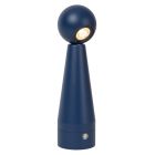 Blå genopladelige bordlampe modern, Ipsos, 3W, dim to warm LED, med beröringsdimmer