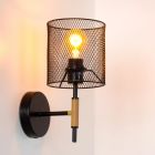 Brun væglampe vintage, Baskett