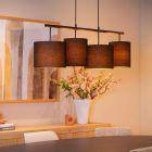 Sort pendler lampe rustik, Maya