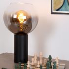 Sort bordlampe modern, Marius, med brytare